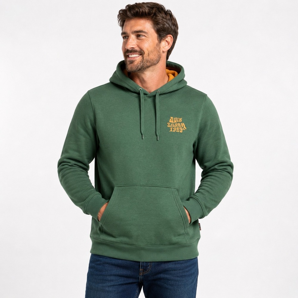 Quiksilver Hoodie Men 2XL Graphic Pullover Since 1969 Fleece Sweatshirt NWT